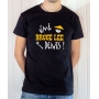 T-shirt humour : J'me Bruce Lee dents - Tee-shirt homme noir