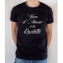 T-shirt Humour : Vivre d'Amour et de Raclette - Tee-shirt noir homme