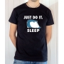 T-shirt parodie Nike : Just Do It Sleep (Avec Ronflex / Snorlax) - Tee-shirt noir homme