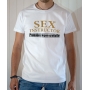 T-shirt Humour : Sex Instructor, Première leçon gratuite - Tee-shirt blanc homme