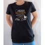 T-shirt Humour : Je suis une maman motarde carrément plus cool - Tee-shirt femme noir