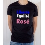 T-shirt humour : Liberté Égalité Rosé - Tee-shirt homme noir