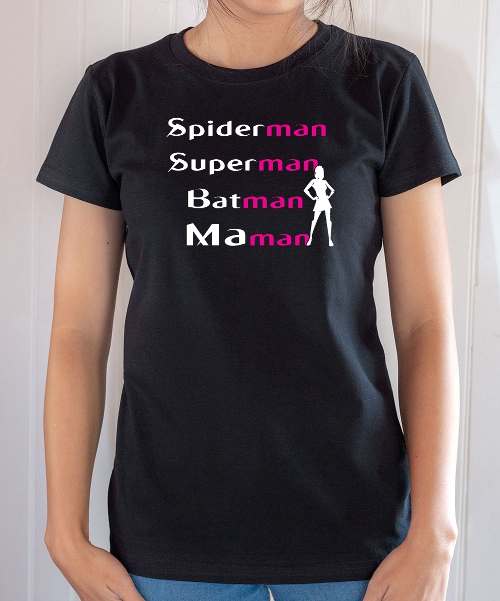 T-shirt Super heros Maman