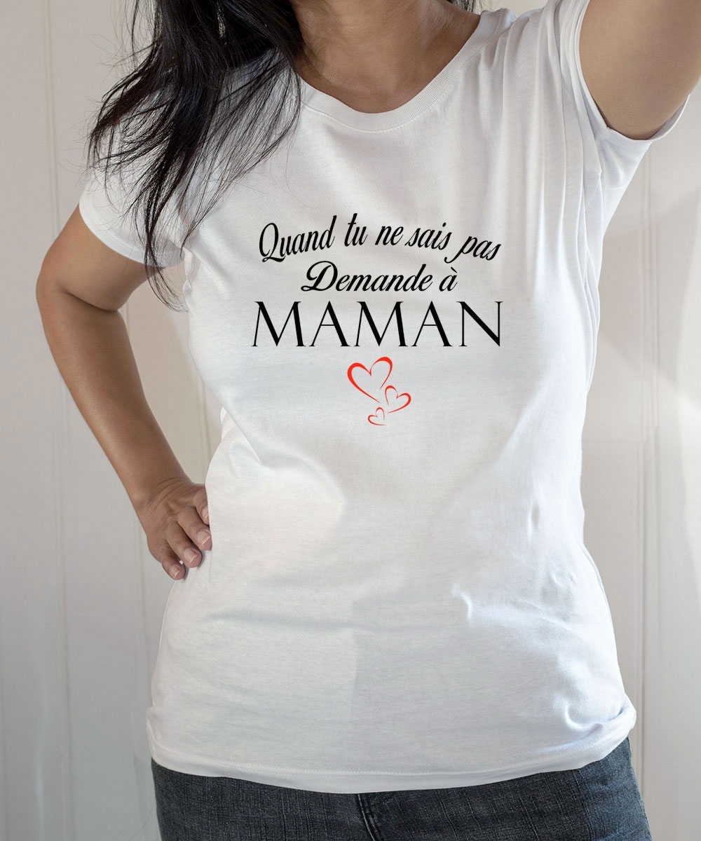 T-shirt Famille - Demande à Maman