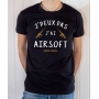 T-shirt Humour : J'peux pas j'ai Airsoft - Tee-shirt noir homme