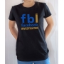 T-shirt Humour : FBI Facebook Investigator - Tee-shirt blanc noir