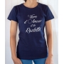 T-shirt Humour : Vivre d'amour et de raclette - Tee-shirt bleu